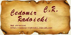 Čedomir Radoički vizit kartica